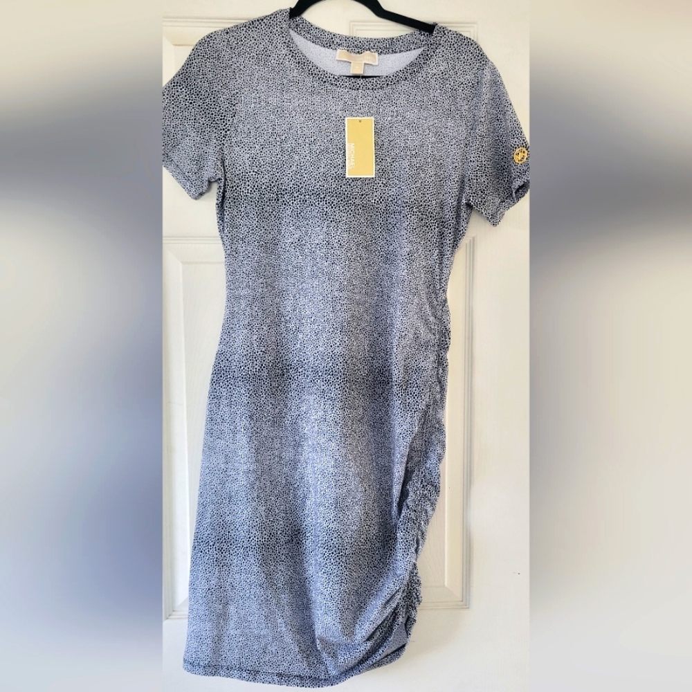 Michael kors T-Shirt Casual Dress Size- Medium w/side ruching detail